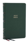 NKJV, Single-Column Reference Bible, Verse-by-verse, Green , Red Letter, Comfort Print  Indexed